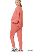 Load image into Gallery viewer, Balloon Sleeve Sweatshirt &amp; Sweatpants Set
