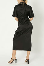 Load image into Gallery viewer, Satin wrap dress
