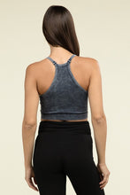 Load image into Gallery viewer, Washed Ribbed Seamless Cropped Cami Top
