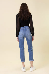 High Waisted Boyfriend Jeans