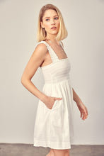 Load image into Gallery viewer, SMOCKED RUFFLE DETAIL DRESS
