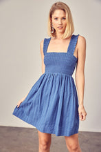 Load image into Gallery viewer, SMOCKED RUFFLE DETAIL DRESS
