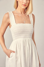 Load image into Gallery viewer, SMOCKED RUFFLE DETAIL DRESS
