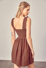 Load image into Gallery viewer, SMOCKED RUFFLE DETAIL DRESS
