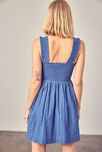 Load image into Gallery viewer, SMOCKED RUFFLE DETAIL DRESS
