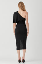 Load image into Gallery viewer, ONE SHOULDER DRAPE JERSEY DRESS
