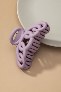 Color large hair clips with chunky linked ovals