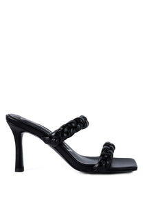 BELADONA BRAIDED STRAP MID HEEL SANDAL