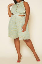 Load image into Gallery viewer, Plus Size Pleated Polka Dot Cut Out Romper
