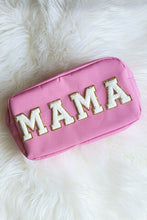 Load image into Gallery viewer, Mama Varsity Letter Patch Cosmetic Makeup Bag
