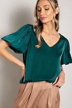 Load image into Gallery viewer, V-NECK PUFF SLEEVE BLOUSE TOP
