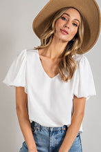 Load image into Gallery viewer, V-NECK PUFF SLEEVE BLOUSE TOP
