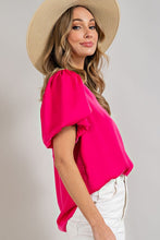 Load image into Gallery viewer, V-NECK PUFF SLEEVE BLOUSE TOP
