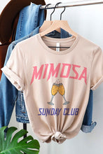 Load image into Gallery viewer, PLUS SIZE MIMOSA SUNDAY CLUB GRAPHIC TEE
