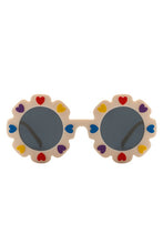 Load image into Gallery viewer, Children Junior Round Circle Heart Sunglasses
