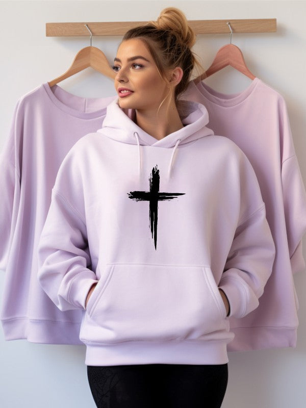 Graffiti Cross Graphic Hoodie