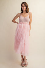 Load image into Gallery viewer, LOVELY TULLE MIDI CROCHET DRESS
