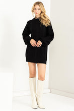 Load image into Gallery viewer, Cable-Knit Ribbed Mini Sweater Dress
