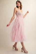 Load image into Gallery viewer, LOVELY TULLE MIDI CROCHET DRESS
