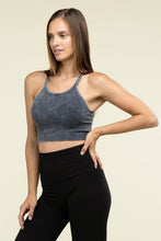 Load image into Gallery viewer, Washed Ribbed Seamless Cropped Cami Top
