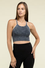 Load image into Gallery viewer, Washed Ribbed Seamless Cropped Cami Top
