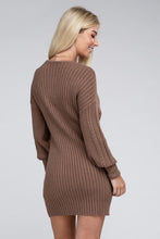 Load image into Gallery viewer, Cable Knit Sweater Dress
