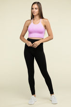 Load image into Gallery viewer, Washed Ribbed Seamless Cropped Cami Top
