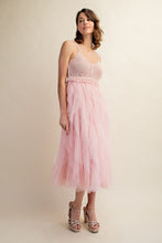 Load image into Gallery viewer, LOVELY TULLE MIDI CROCHET DRESS
