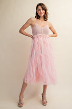 Load image into Gallery viewer, LOVELY TULLE MIDI CROCHET DRESS
