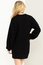 Load image into Gallery viewer, Cable-Knit Ribbed Mini Sweater Dress
