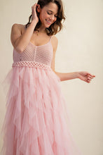 Load image into Gallery viewer, LOVELY TULLE MIDI CROCHET DRESS
