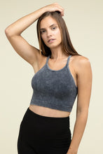 Load image into Gallery viewer, Washed Ribbed Seamless Cropped Cami Top
