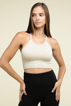 Load image into Gallery viewer, Washed Ribbed Seamless Cropped Cami Top
