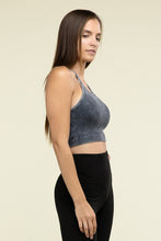 Load image into Gallery viewer, Washed Ribbed Seamless Cropped Cami Top
