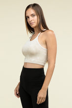 Load image into Gallery viewer, Washed Ribbed Seamless Cropped Cami Top
